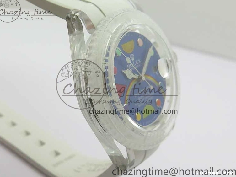 AAA Replica Watches Strap Fruit 3AF FreshLook 2620 Blue Submariner Phantomlab Rubber Transparent Dial Best Edition VR on White 1219